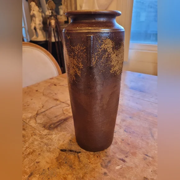 Traditional Japanese Bizen Ware Bizen-yaki Rustic Brutalist Pottery Vase